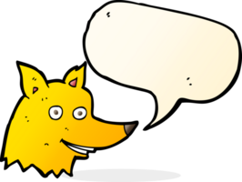 cartoon fox head with speech bubble png