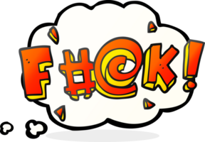 thought bubble cartoon swearword png