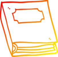 warm gradient line drawing cartoon closed book png