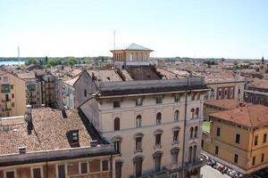 Mantova Italy 10 09 2023 . Red tiled roofs in the city of Mantua. photo