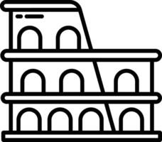 Colosseum outline illustration vector