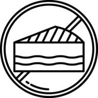 Avoid pastry outline illustration vector