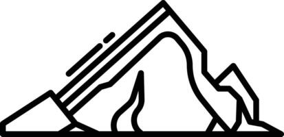 ice peak mountain outline illustration vector