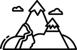 mountain outline illustration vector