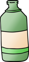 cartoon doodle old green bottle png