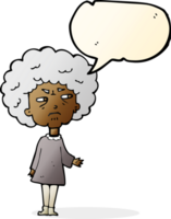cartoon old lady with speech bubble png