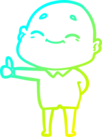 linea gradiente freddo disegno uomo calvo cartone animato felice png