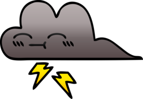 nuvola di tempesta del fumetto ombreggiata sfumata png