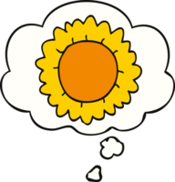 cartoon flower and thought bubble png