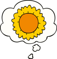 cartoon bloem en gedachte bel png