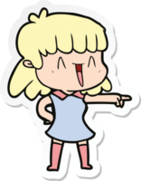 sticker of a cartoon woman png