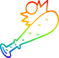 regenbooggradiënt lijntekening cartoon honkbalknuppel png