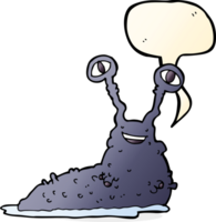 cartoon slug with speech bubble png