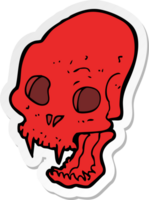 sticker of a cartoon spooky vampire skull png