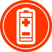 batterij cirkelpictogram png