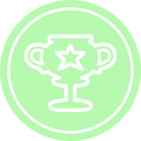 trophy cup circular icon png