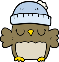 cute cartoon owl in hat png