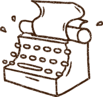 Type Writer Charcoal Drawing png