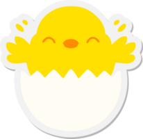 baby bird hatching from egg sticker png