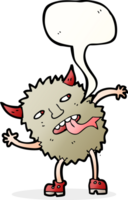 funny cartoon monster with speech bubble png