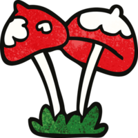 cartoon doodle mushroom png