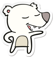 sticker of a cartoon polar bear png