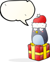 speech bubble cartoon christmas penguin png