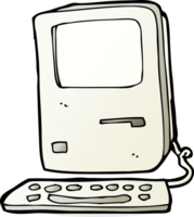 vieil ordinateur de dessin animé png