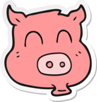 klistermärke av en tecknad gris png