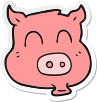 sticker of a cartoon pig png