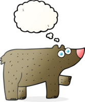 thought bubble cartoon bear png