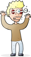 cartoon terrified man png