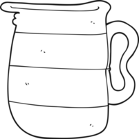 black and white cartoon milk jug png