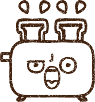 dibujo al carboncillo de la tostadora png