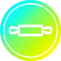 rolling pin circular in cold gradient spectrum png