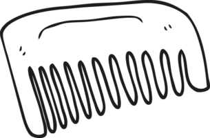 black and white cartoon comb png