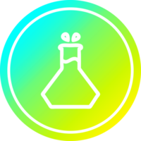 experimento científico circular no espectro de gradiente frio png