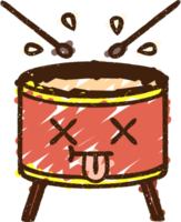 desenho de giz de tambor batido png