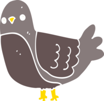 cartoon vogel in platte kleurstijl png