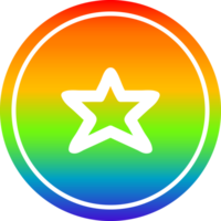 star shape circular in rainbow spectrum png