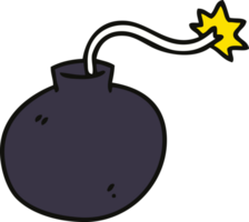 quirky hand drawn cartoon bomb png