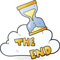 cartoon sand timer hourglass the end symbol png