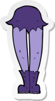 adesivo di gambe di un vampiro cartone animato png