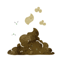 retro cartoon steaming pile of poop png