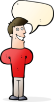 cartoon grinning man with speech bubble png