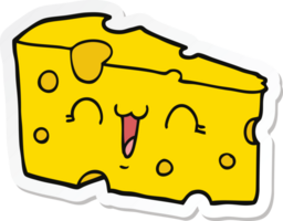 autocollant d'un fromage de dessin animé png