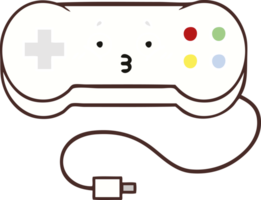 controller di gioco retrò dei cartoni animati di colore piatto png