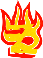 Cartoon flammender Brief png