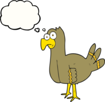 thought bubble cartoon bird png