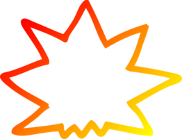 warm gradient line drawing cartoon explosion png
